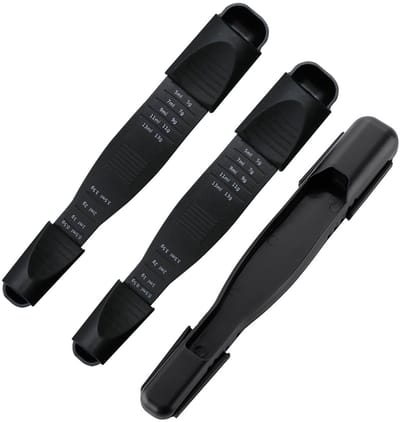 Dailygoods - 3 stuks verstelbare maatlepels, verstelbare kookmaatlepel, doseerlepel met dubbel uiteinde, tweekoppige verstelbare maatlepel met negen posities