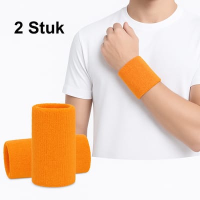 Polsbandjes Set I Zweetband I Zweetbandjes I Pols I Sportbandjes I 2 Stuk I Oranje