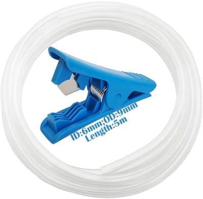 Allecta - Transparante PVC-slang 5 meter - Flexibel en verdikt - 6 mm ID x 9 mm OD - Zacht - Vorstbescherming - Inclusief buissnijder