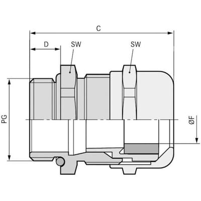 LAPP 52115760 Wartel PG29 Messing Messing 25 stuk(s)