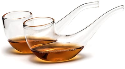Dailygoods - Brandy Port Sipper Pipe Glazen - Unieke Drinkervaring - Set van 2 - Handgemaakt - Ideaal voor Cognac en Absint - Perfecte Cadeau