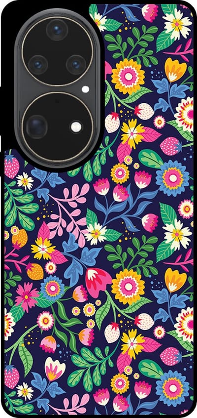 Smartphonica Telefoonhoesje Geschikt voor Huawei P50 Pro met bloemen opdruk - TPU backcover case flower design geschikt voor Huawei P50 Pro