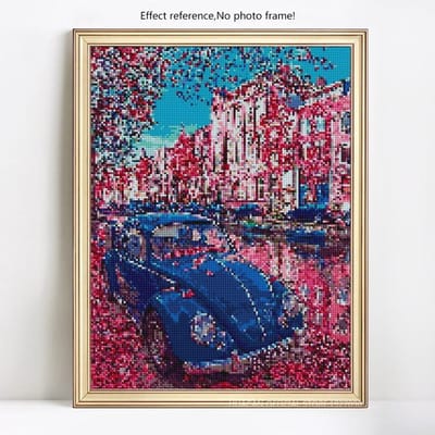 Diamant Mozaïek Landschap Diamant Borduurwerk Volledige Weergave Auto 5d Diy Diamant Schilderij 20X30 gray