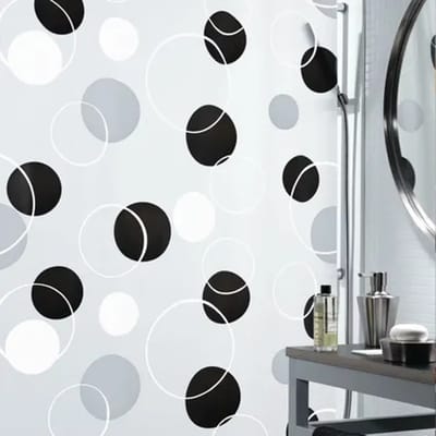 Spirella Douchegordijn met Zeepbellen Design – Waterdicht Douche Gordijn met Vrolijk Motief voor de Badkamer