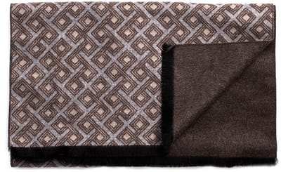 Tresanti DIONISIO Viscose scarf with geometric pattern Brown (TRSCIE208 - 400)