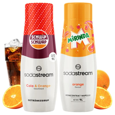 Sodastream Shwip Shwap Serie - Limonadesiropen - Cola en Sinaasappel - Mirinda