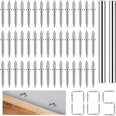 JGS Premium - 200 dubbele nagels van staal voor plintnagels - Onzichtbare veiligheidsschroeven met dubbele kop voor plinten - 200 stuks