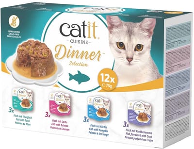 Catit catit dinner natvoer voor katten met dubbele laag mult