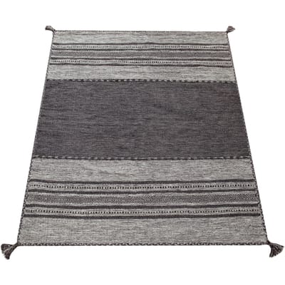 Handgeweven tapijt Kilian grijs  240x340 cm