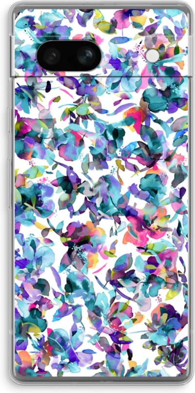 Case Company® - Hoesje geschikt voor Google Pixel 7A hoesje - Hibiscus Flowers - Soft Cover Telefoonhoesje - Bescherming aan alle Kanten en Schermrand