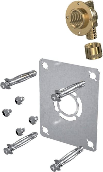 Wanduitgang Bevestiging - Buisklem - Leidingen Bevestigen - Eenvoudig Glijden - 12 mm Diameter - Grijs