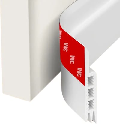 Nivard Tochtstrip - Tochthond - Windstopper - Deurborstel - Tochtband - Tochtstopper - Tochtkussen - Kussen Voor Deur - Draft Stopper - Wit