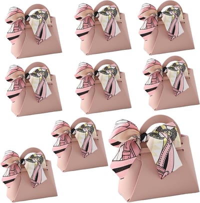 Geschenkdozen Luxe PU-leer - 10 Stuks - Antislip Strik - Driedimensionaal Reliëf - Multifunctionele Verpakking - Ruime Binnenkant - Cadeautjes