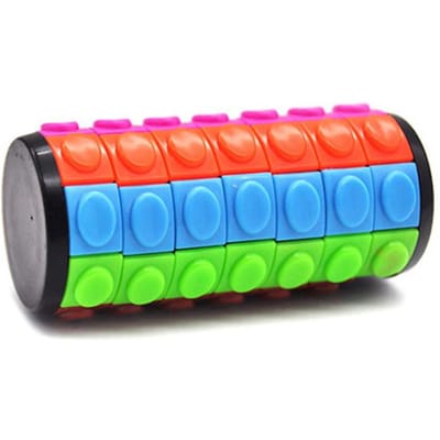 Kinderen Kleurrijke Plastic 3D Cilindrische Magische Kubus Creatieve Puzzel Speelgoed Kinderen Cadeau Stress Verlichting Wiskunde Hulpmiddelen