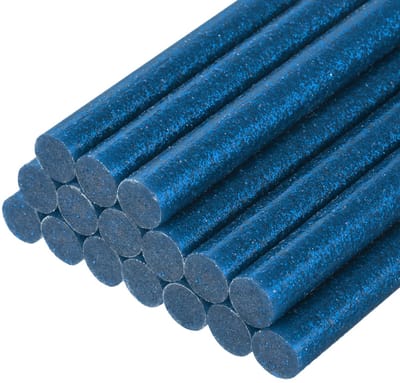 16 stuks 7 mm x 100 mm lijmpistool, lijmpistool, lijmsticks voor repareren, kunst, decoreren, doe-het-zelf handwerk, glitter lichtblauw