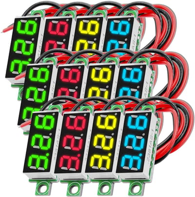 3x Digitale Voltmeter Module 0.28 inch LED Display DC 2.5V-30V Spanningsmeter voor Arduino