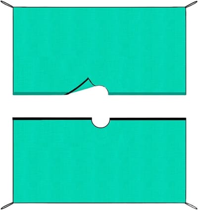 Tuinzeil - Grasdoek Oprollen - Tuinonderhoud - Stevige Antislip Constructie - 201 x 201 cm - Groen