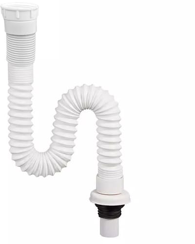 Dailygoods- Wastafelsifon Flexibel - Afvoerslang - Afvoerstop - Kunststof - Uittrekbaar 320-780 mm - Eenvoudige installatie - Afvoer