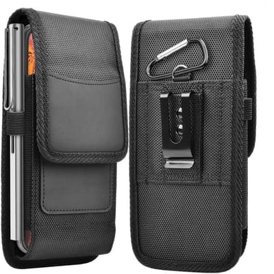 Cadorabo Mobielhoesje met riemclip geschikt voor Samsung Galaxy S24 in ZWART - Praktisch beschermhoesje met karabijnhaak Case Cover met penhouder