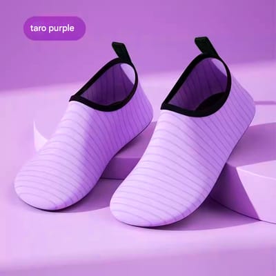 Dunne strepen - Taro paars (dikke rubberen zool) Waterschoenen/sokken voor volwassenen (L/38-39) - Dunne waterschoenen - Antislip zwemschoenen - Unisex - Maten 38-39