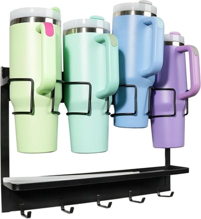 Famanu - Magnetische waterfleshouder voor Stanley tumblers 2 in 1 met haken