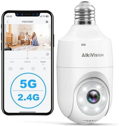 Bewakingscamera 2K met 360° bewegingsdetectie, full-colour nachtzicht en auto-tracking voor huisbeveiliging