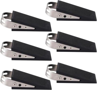 6 Stuks Antislip Deurstops met RVS Handgreep voor Deurbescherming
