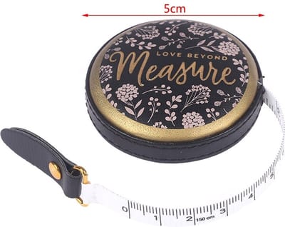WiseGoods Luxe Vintage Design Meetlint Voor Naaien - Naai Accessoires - Rolmaat - DIY - Borduren - Hobby - Embroidery - Zwart 1.5M