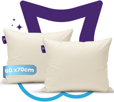 Slaapspeciaal eazydekbed Kussensloop - Essential Series - Beige - 60x70 cm - Set van 2 - Zacht, Hypoallergeen, Ademend, Vochtregulerend, Dubbelgestikt & Onderhoudsvriendelijk