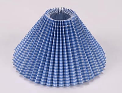 By shayne - Geplooide Lampenkap - Lampenkap voor Tafel - Scandinavische stijl - Blauw Rooster - E27 Fitting - Geschikt voor Slaapkamer en Kantoor