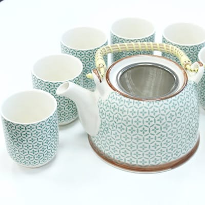 Kruidentheepotset - Groen Mozaïek - cadeau geschenkset vrouwen geschenkset mannen