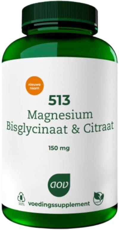 AOV 513 Magnesium AC & Citraat 150mg - 180 tabletten  - Mineralen - Voedingssupplement