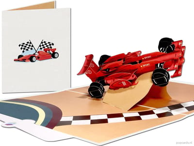 Popcards pop-up kaart – Formule 1 Raceauto Formula One Championship Autosport pop-up kaart 3D wenskaart