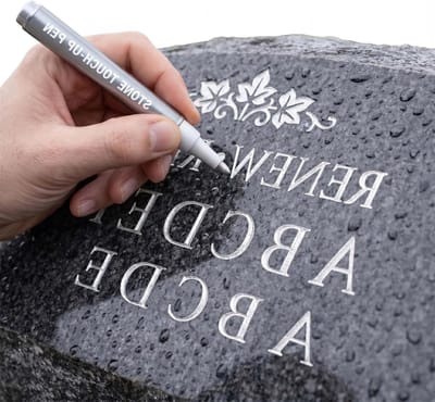 Grafsteen Marker Pen - Gouden Verf Pen - Inscripties Herstellen - Sneldrogende Formule - 1 Stuk - Zilver