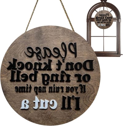 Deurbordje niet storen - Waarschuwingsbord huisdecoratie - Privacy garanderen - Grappige tekst - 30 cm - Veelkleurig
