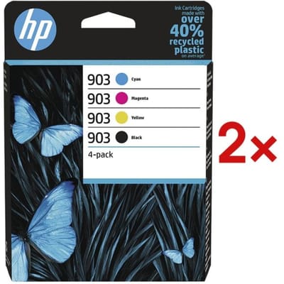 Originele HP inktcartridges 903 CMYK, Mixpack, cyaan, magenta, geel, zwart