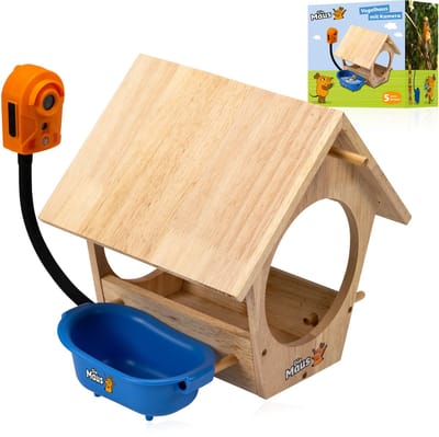 DieMaus - Vogelhuisje met Camera - Incl. Drinkbakje - Maak Foto's en Video's van Gevederde Bezoekers