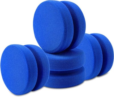 Set van 4 Dubbelzijdige Ronde Verf Sponsapplicators van 8 cm voor Acryl-, Olie- en Waterverf, Ideaal voor Auto Waxen en Schoonmaken in de Keuken