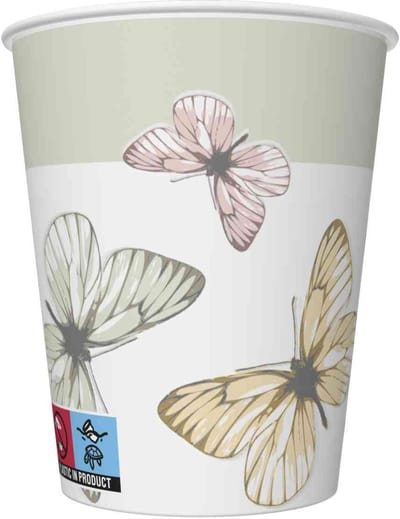 Daisy - Papieren bekers - Light Butterflies