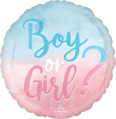 Anagram Folieballon The Big Reveal 43 Cm Roze/blauw