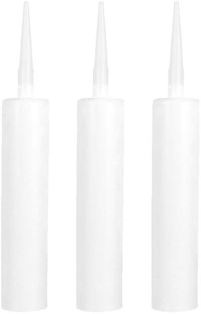 Dailygoods- Afdichtingsmiddel 300 ml - Lege Afdichtbuizen - Herbruikbaar Kunststof - Handafdichting - Nauwkeurige Toepassing - Wit - Afdichtbuis