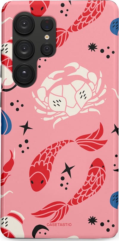Casetastic hoesje geschikt voor Samsung Galaxy S25 Ultra - Dubbellaagse bescherming - Zodiac in kleur - Fashion Case - Lichtroze Koraal Perzik