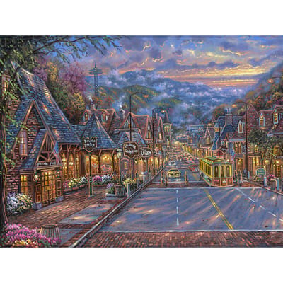 Diamant broderie beau Village bricolage diamant peinture point de croix perceuse mosaïque décor peintures 20X30CM gray