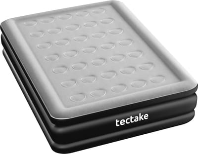 tectake® - Opblaasbaar matras AirDreams met elektrische pomp - Inclusief draagtas met koordsluiting - Waterafstotend - Slaapkamer - Camping - Logeerbed - Afmeting (LxBxH) 200 x 148 x 44 cm