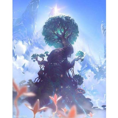 5D Diamant Schilderij Volledige Boor Heldere Steentjes Borduren Handwerk Grote Bomen Anime Europees 20X30CM gray