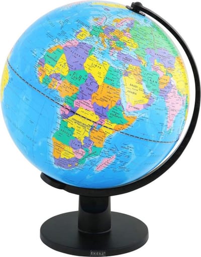 Wereldbol - Wereldkaart - Verlichte wereldbol - Educatief - Geografisch - Bureaubladdecoratie