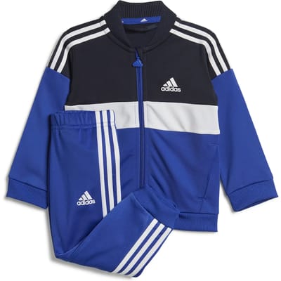 adidas Sportswear Tiberio 3-Stripes Colorblock Shiny Trainingspak Kids - Kinderen - Blauw- 74