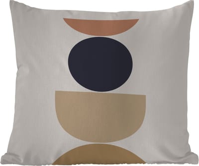 Sierkussen Buiten - Cirkel - Geometrische figuren - Abstract - 60x60 cm - Weerbestendig