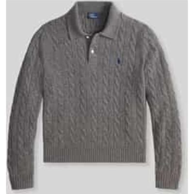 Regular fit poloshirt van wolmix met kasjmier-aandeel