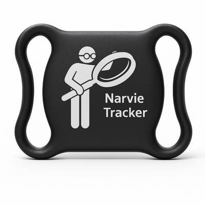 NARVIE - Bluetooth GPS Tracker zonder abonnement - Wereldwijde locatie via app - Geschikt voor Android & iPhone - Sleutels Key Finder - incl. gratis app